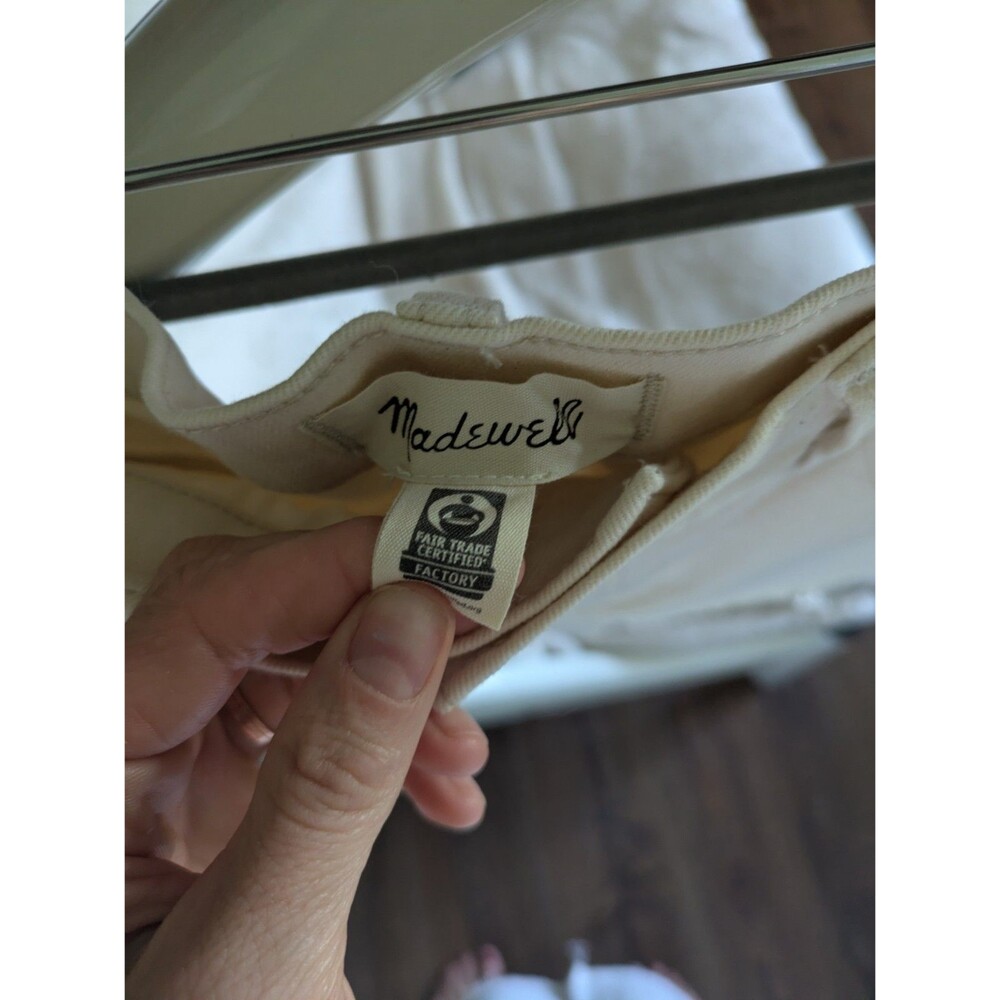Madewell The Perfect Vintage Mid-Length Jean Short in Canvas Cream Womens 30 - Picture 7 of 13